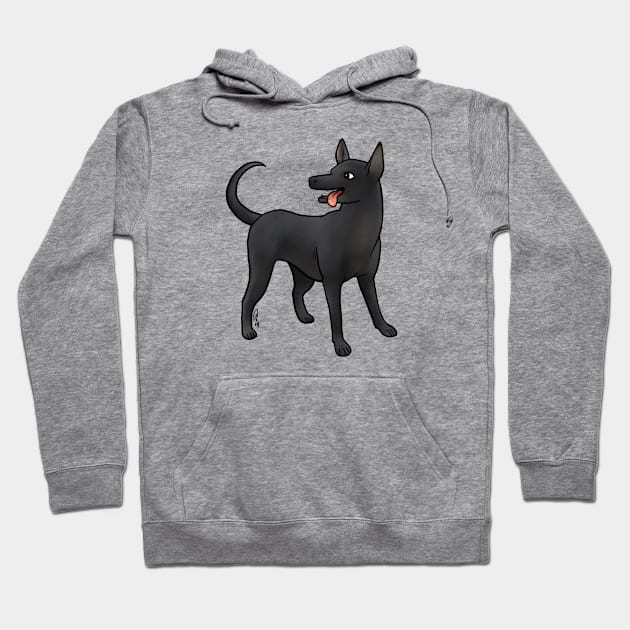 Dog - Xoloitzcuintli - Bald Black Hoodie by Jen's Dogs Custom Gifts and Designs